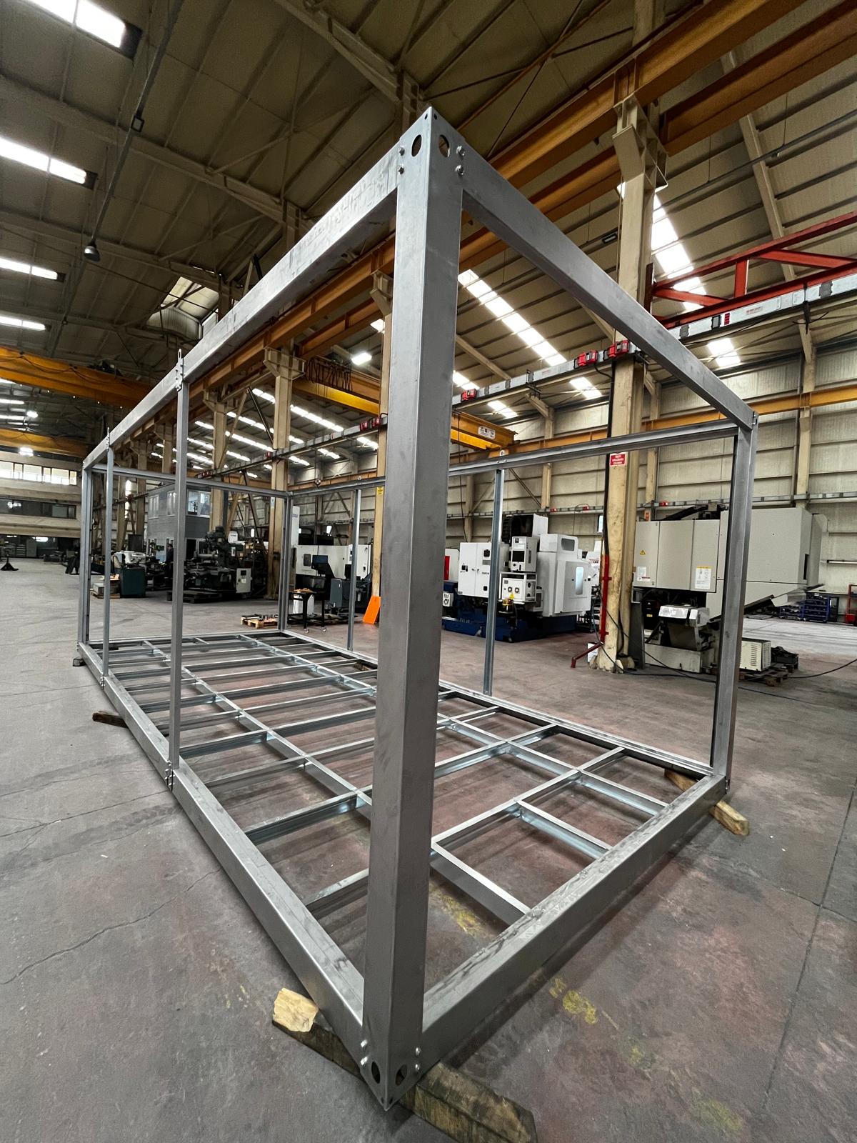 Demonte Konteyner İskeleti 3×4 m kısa kenar görünüm